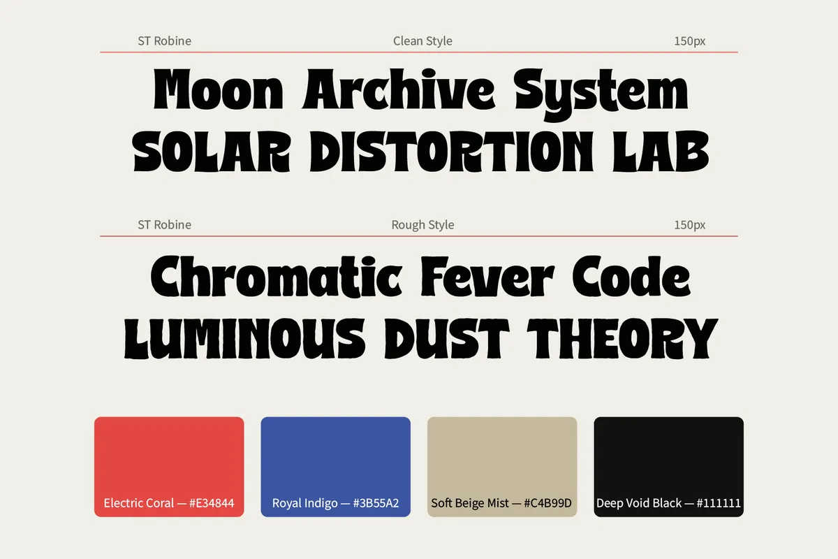 ST Robine - Playful Rough Display Font