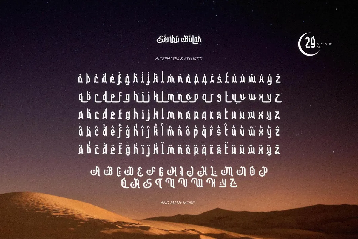 Seribu Bulan - Arabic Font