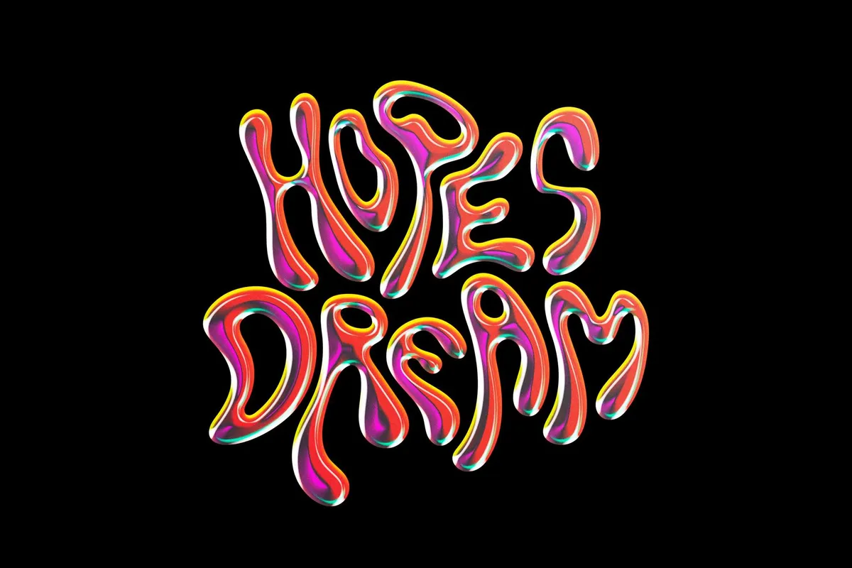 Rainbow Chrome Logo Effect