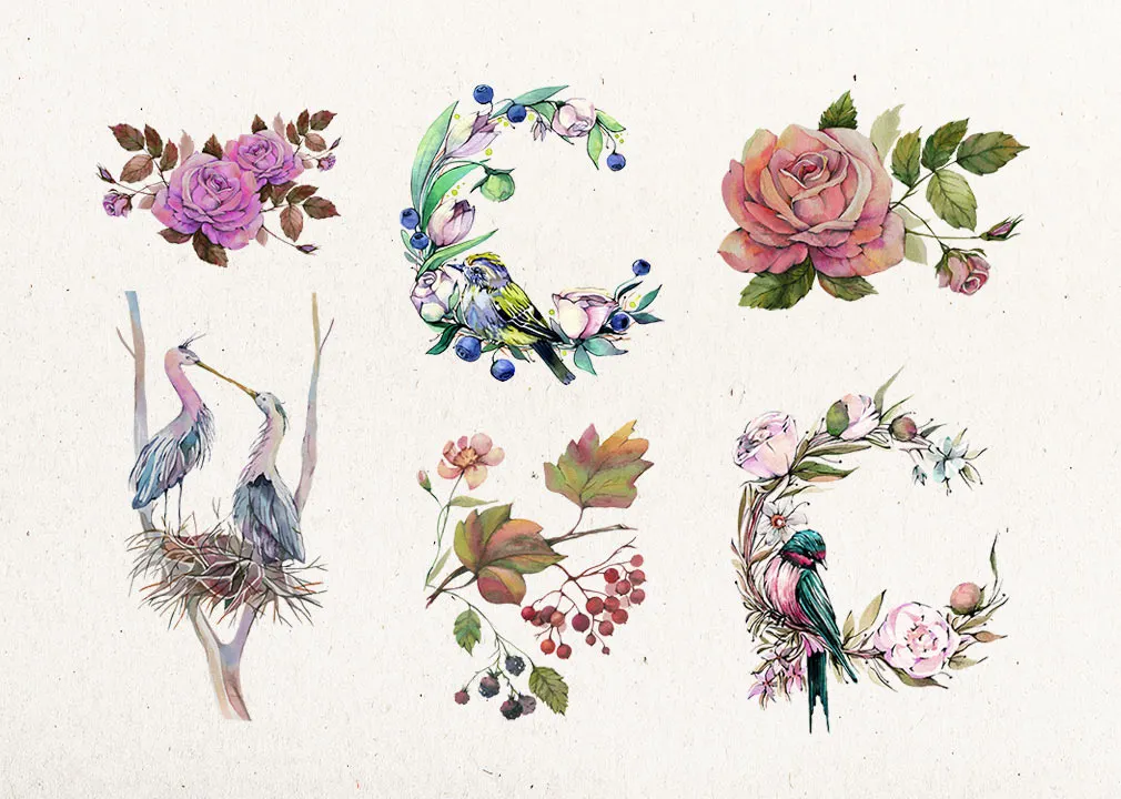 Spring Garden Watercolors