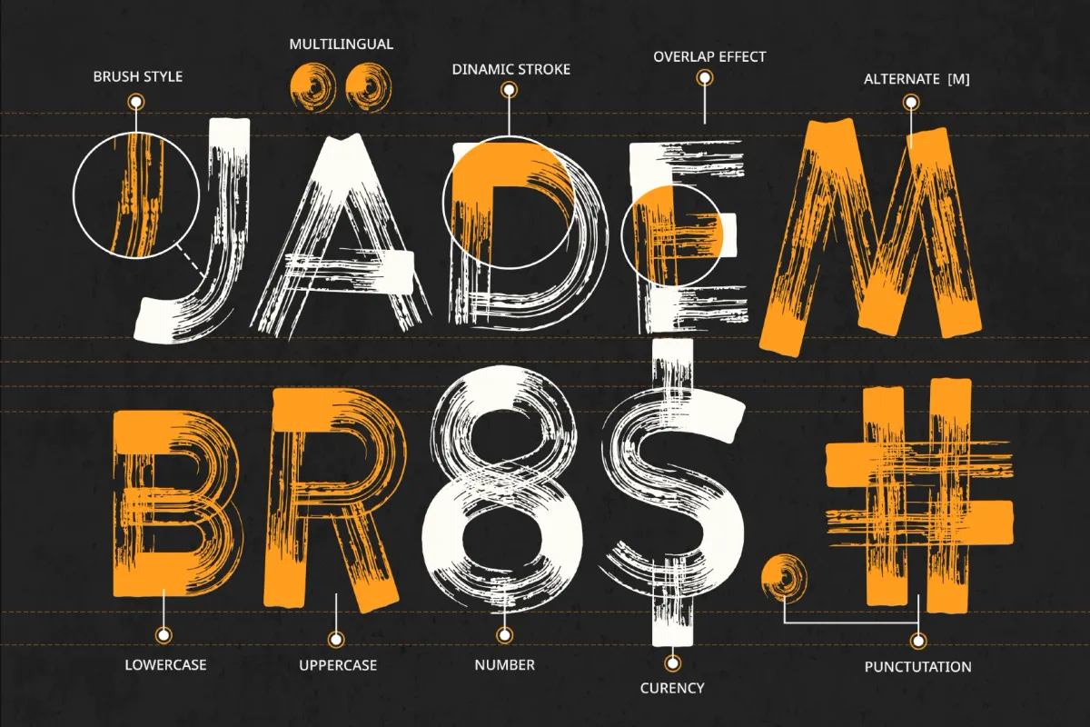 Brushque - Bold Dry Brush Street Font