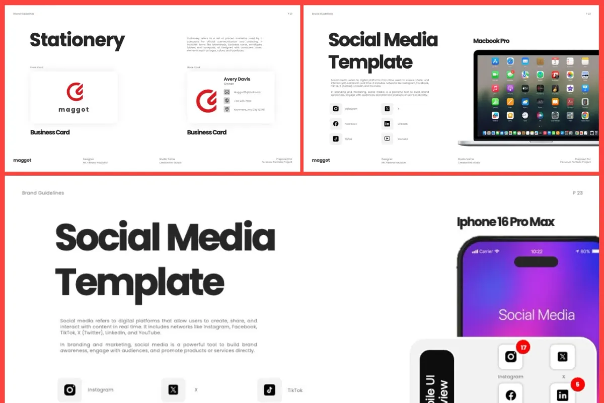Brand Book Google Slides Template