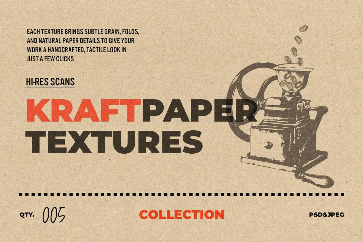 Gray Kraft Overlay Textures