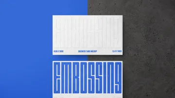 Embossing Business Card Mockup