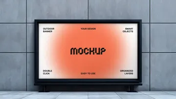 Indoor Advertising Banner Mockup