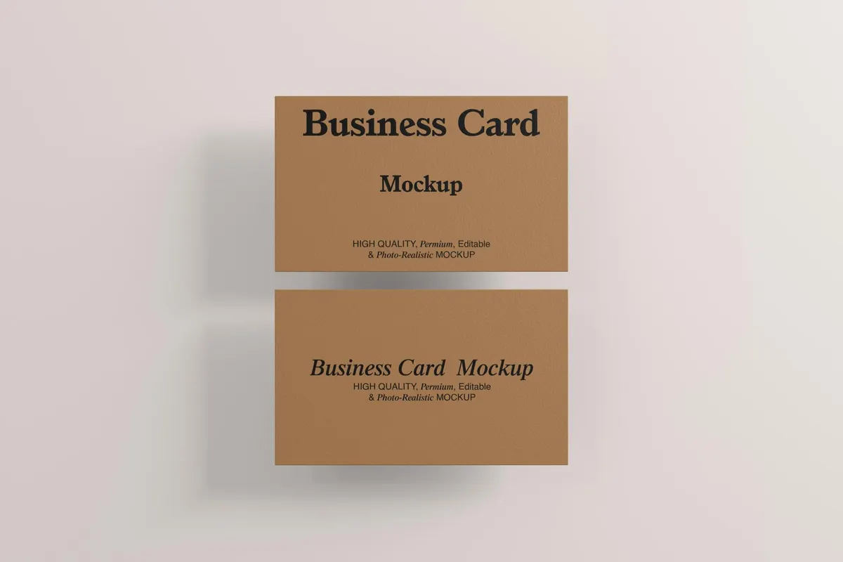 Embossed Business Card Mockup Set