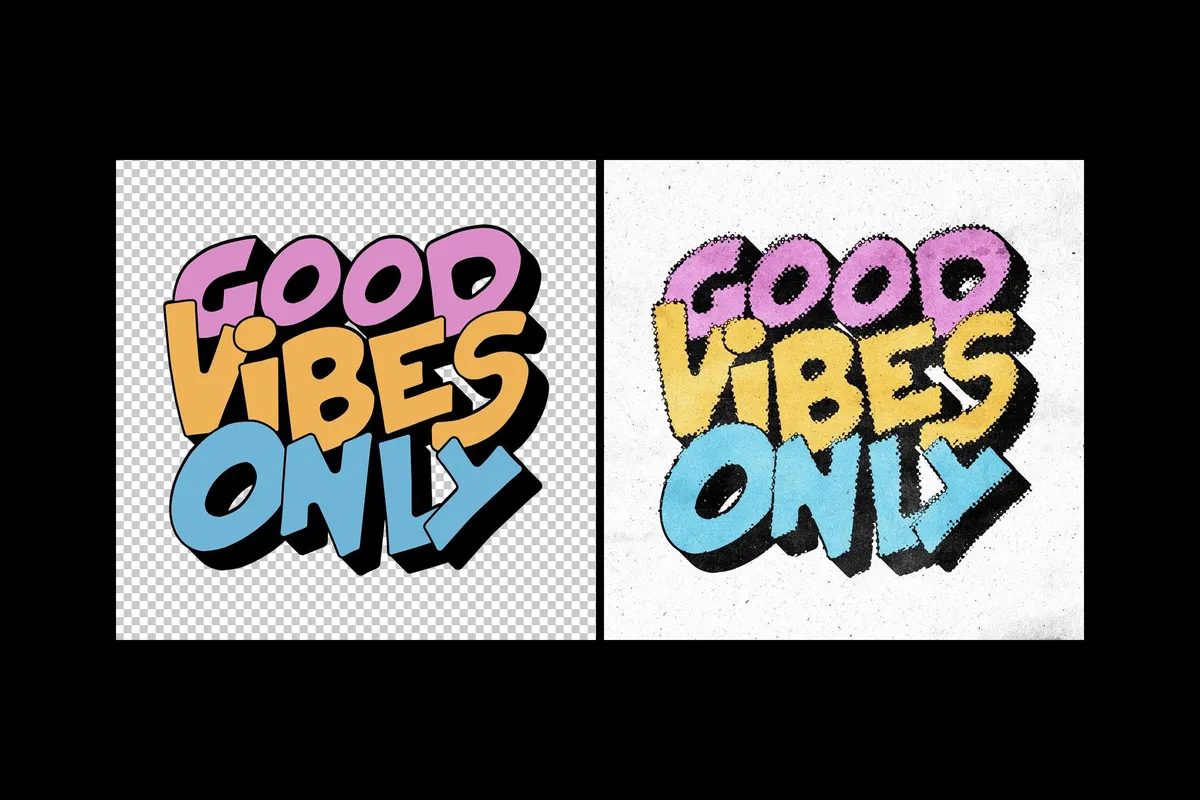 Dots Distort Print Text & Logo Effect