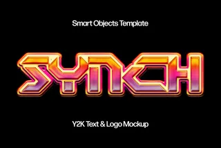 Bright Y2K Chrome Effect
