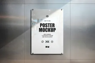 Glass Poster Mockup