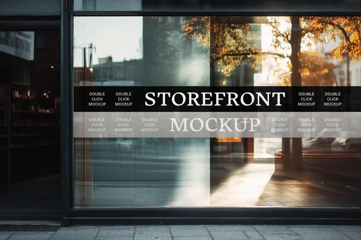 Store Window Sticker Mockup