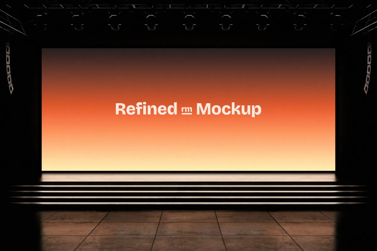 Event Stage LED Screen Mockup