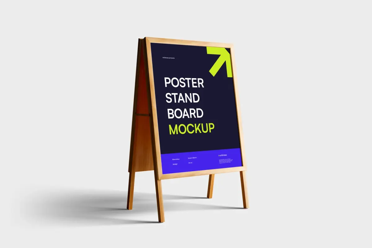 Poster Stand Board Mockups