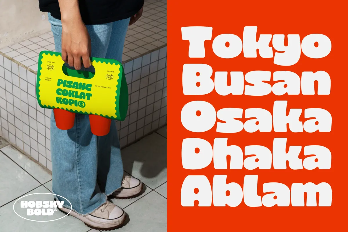 Hobsky - Bold Groovy Display Font
