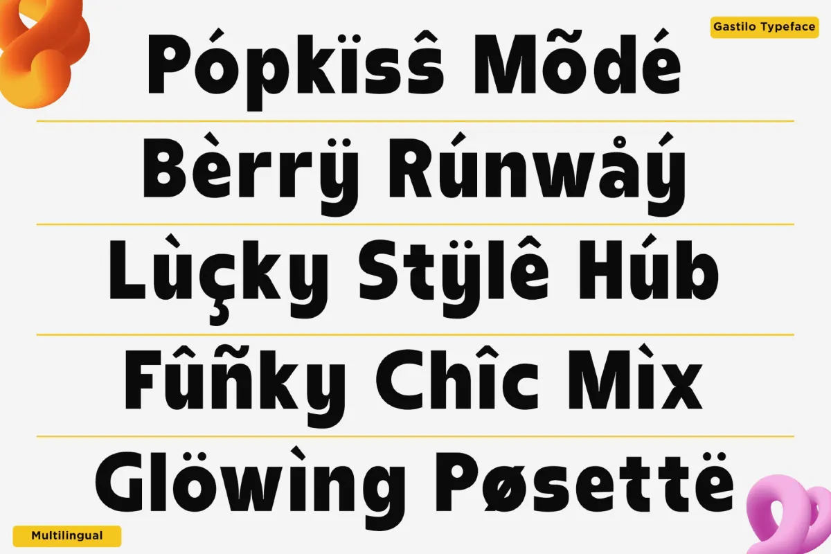 Gastilo - Bold Display Sans Font