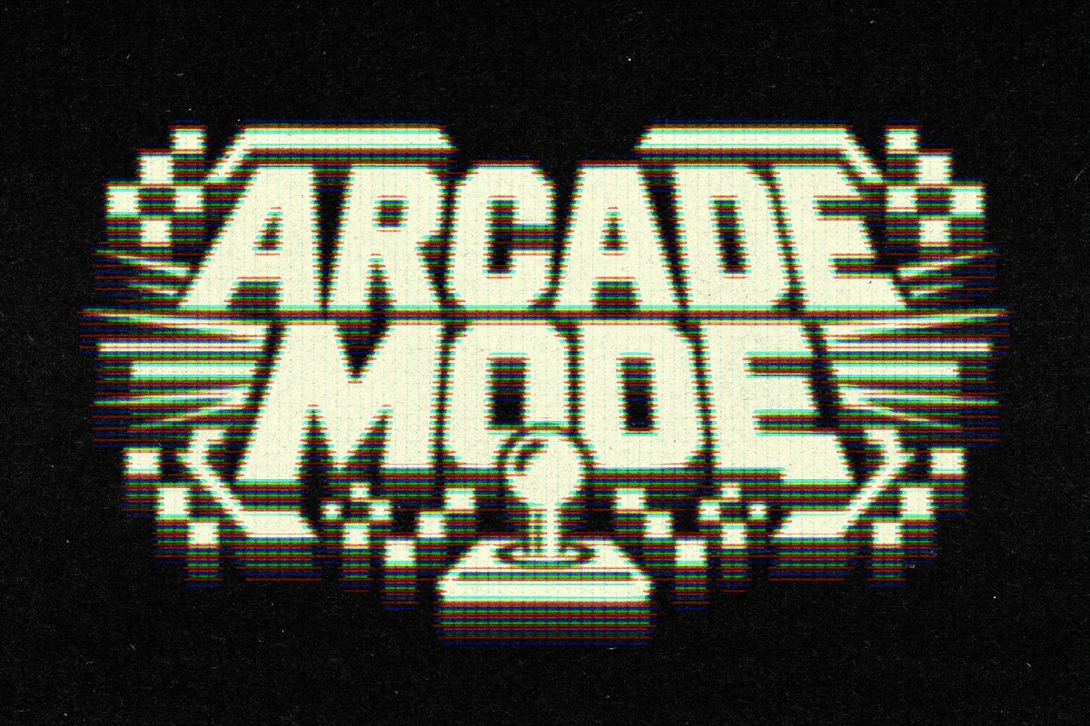 Arcade Screen Text Effect
