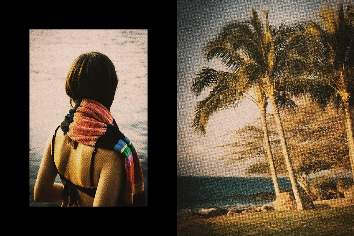 Contrast Retro Postcard Effect