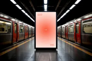Subway Digital Signage Mockup