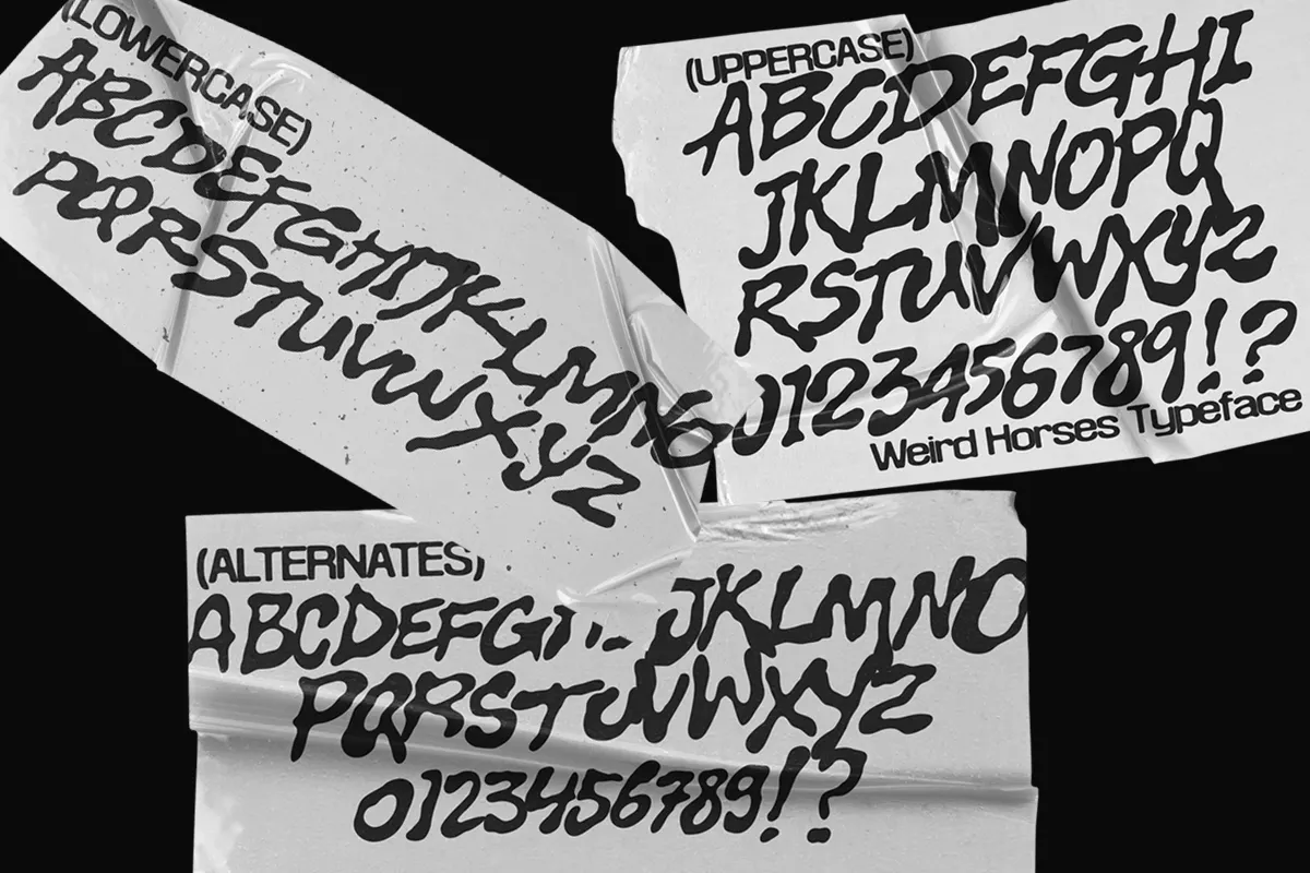 Weird Horses - Bold Hand Drawn Display Font