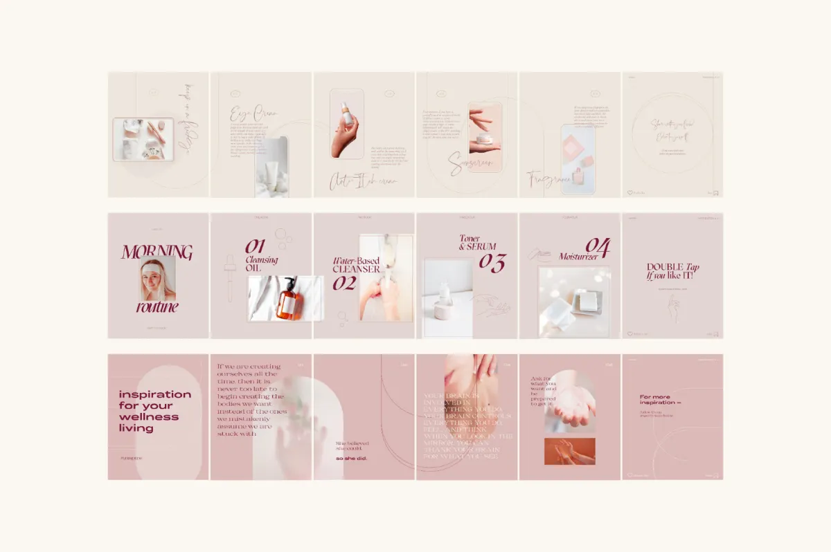 Wellness Social Media Kit CANVA PS