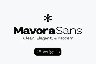 Mavora Sans Typeface - 45 Weights