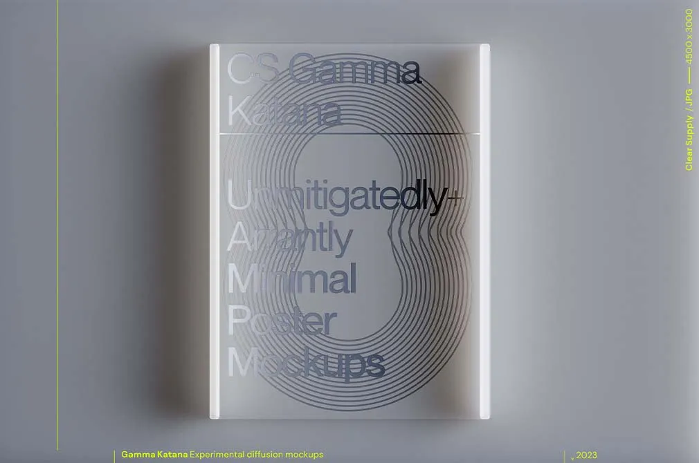 Gamma Katana — Minimal Poster Mockups