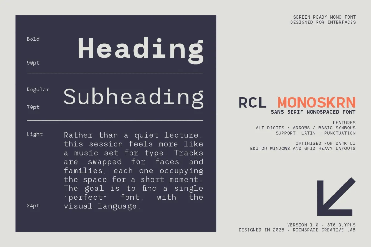 Monoskrn – Modern Monospaced Font