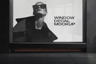 Window Decal Mockup