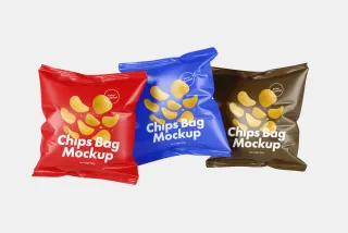 Chips Bag Packaging Mockups