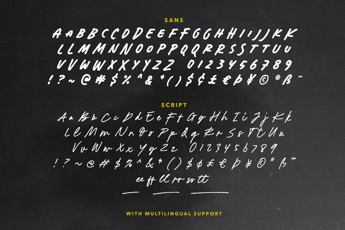 Dirty Stroke - Handwritten Font Duo