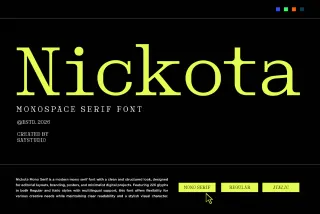 Nickota - Monospace Serif Font
