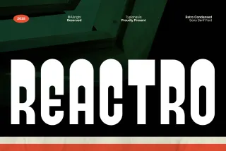 Reactro - Bold Retro Condensed Sans Serif