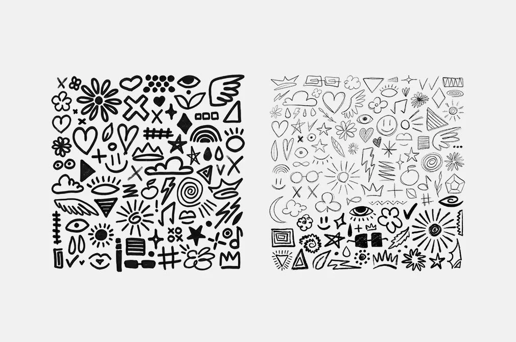Marker Doodles Scribble Collection