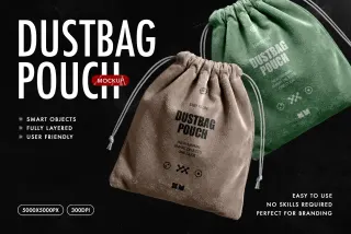 Plush Dust Bag Mockup
