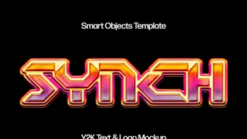 Bright Y2K Chrome Effect