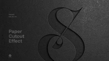 Black Paper Cutout Logo Mockup
