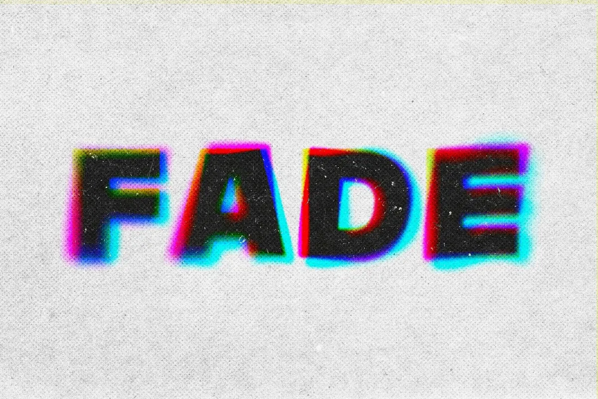 Fading CMYK Print Text Effect