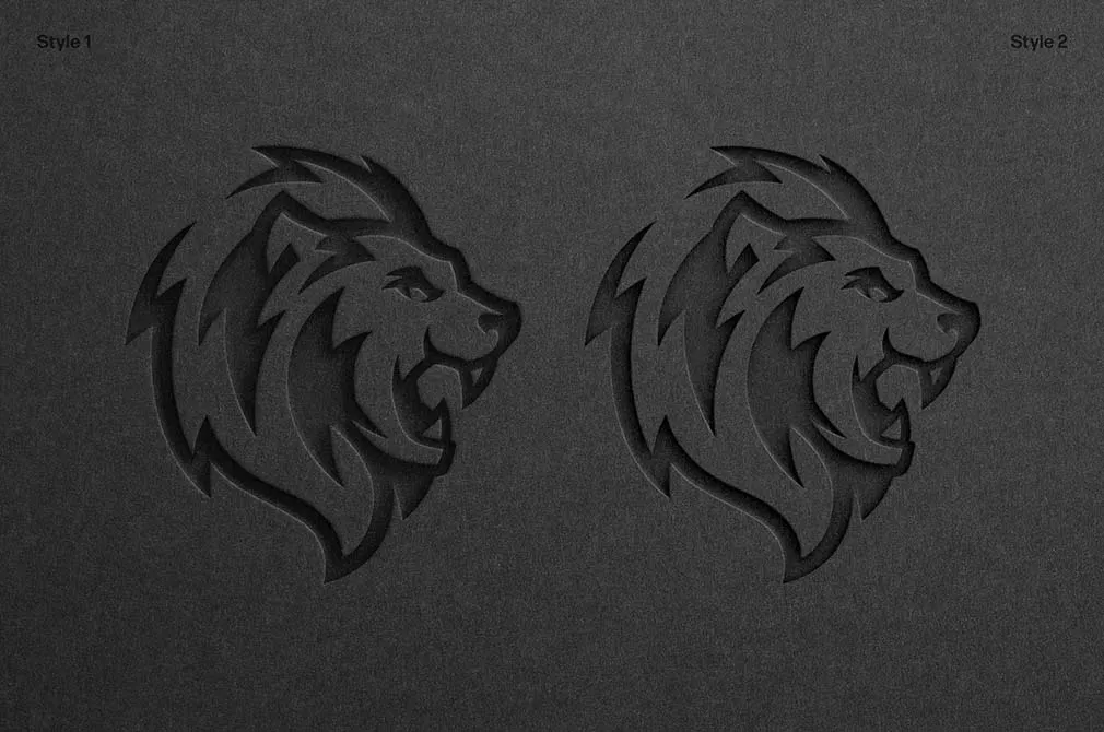 Dark Cut Out Paper Mockup