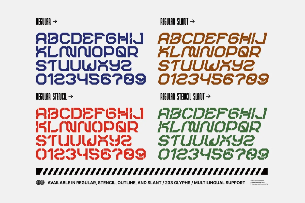 ROBMAX-36 - Futuristic Techno Display Font