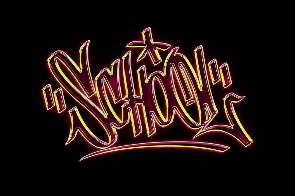 Y2K Glass Chrome Text Effect