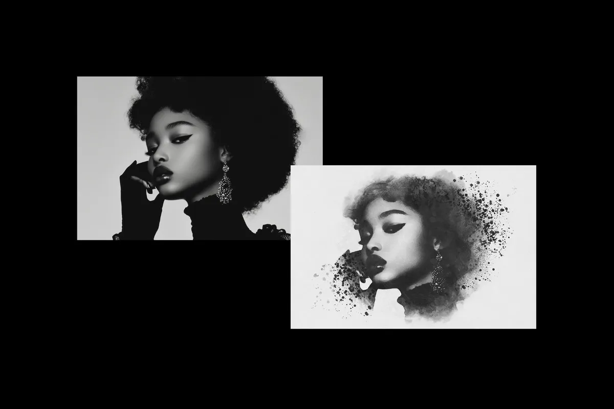 Soft Ink Painting Photo Effect