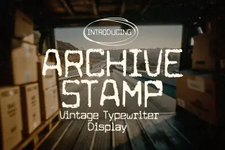 Archive Stamp - Vintage Typewriter Display Font