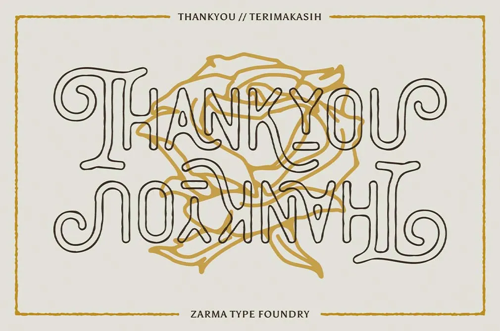 Thourenz — Monoline Vintage Font