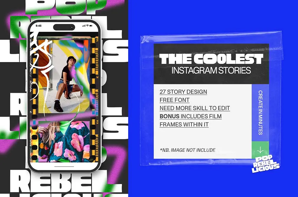 Pop Rebellicious — Instagram Story Templates