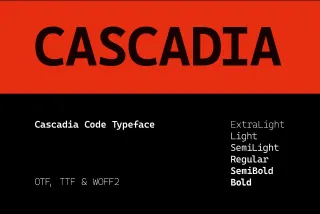 Cascadia Code Typeface