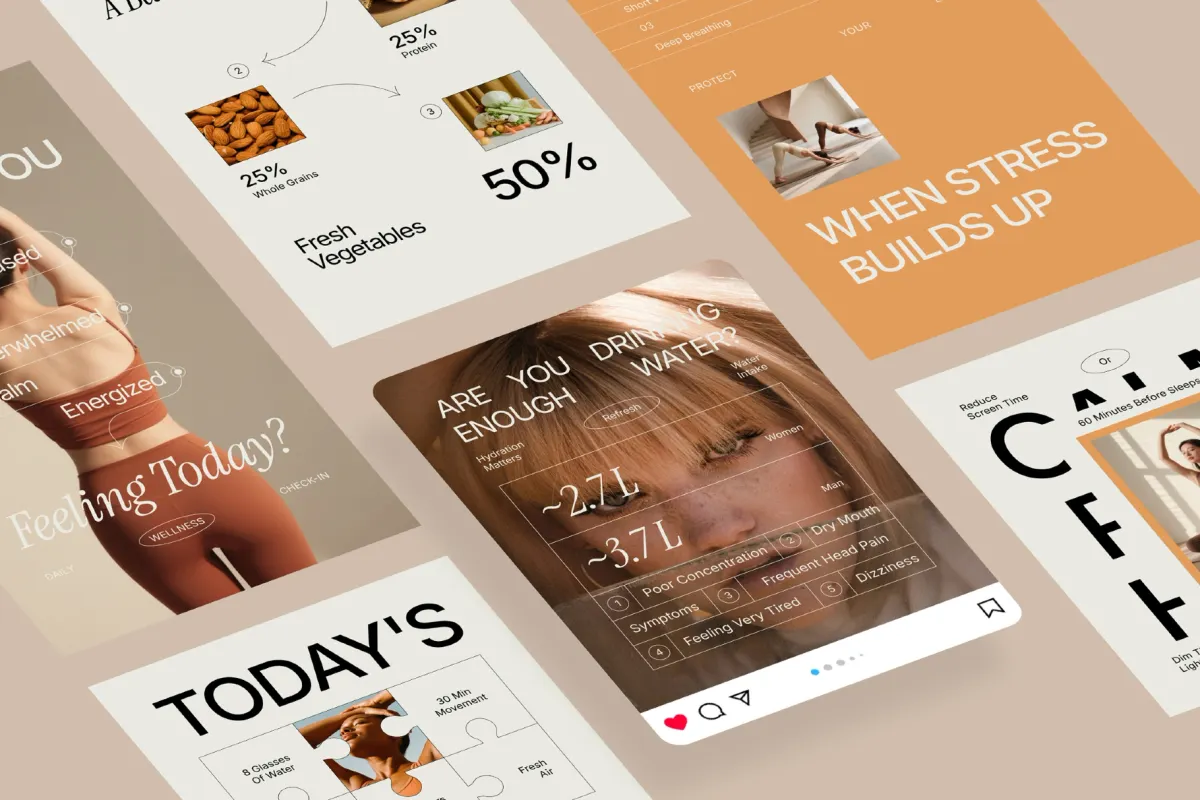 Wellness Instagram Pack - Adobe Template