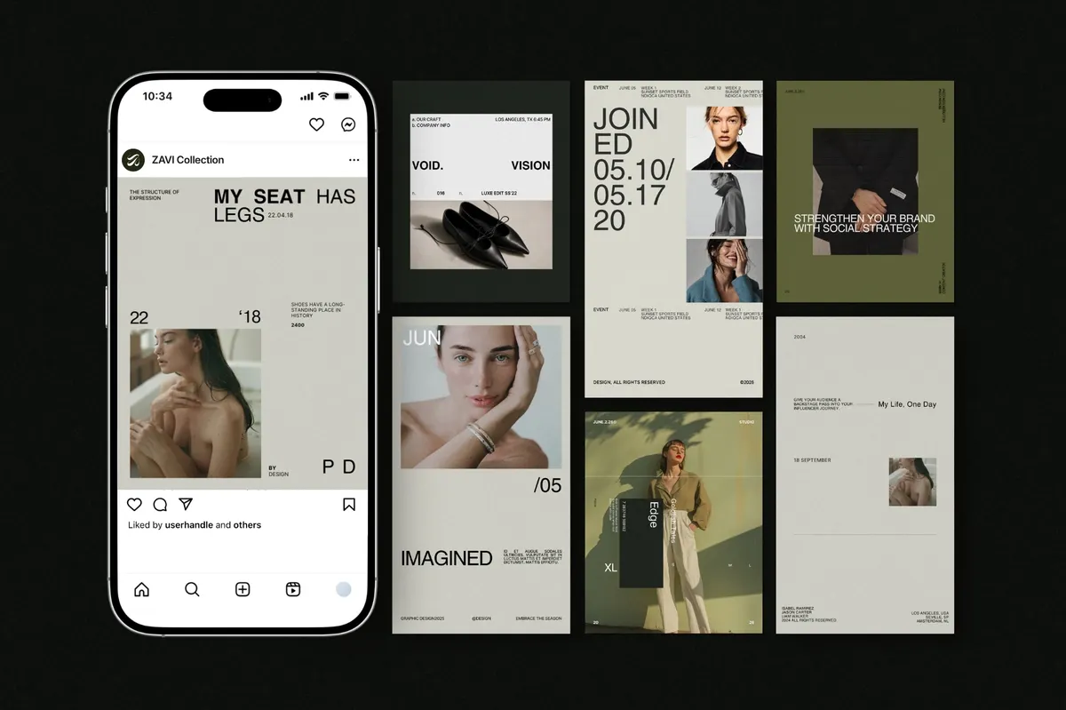 ZAVI Instagram Post & Story Templates for Canva Vol.2