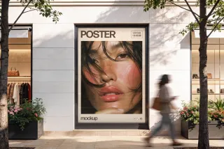 Storefront Window Poster Mockup
