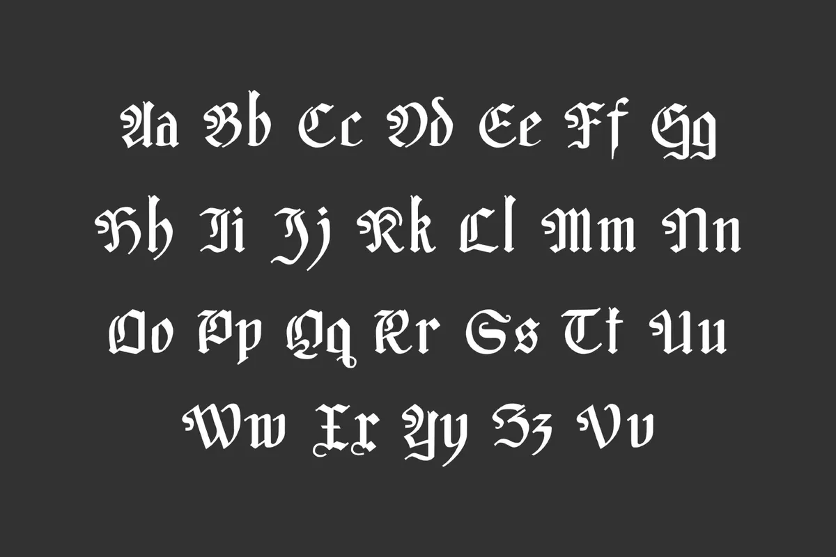 Slavkappen — Old English Font