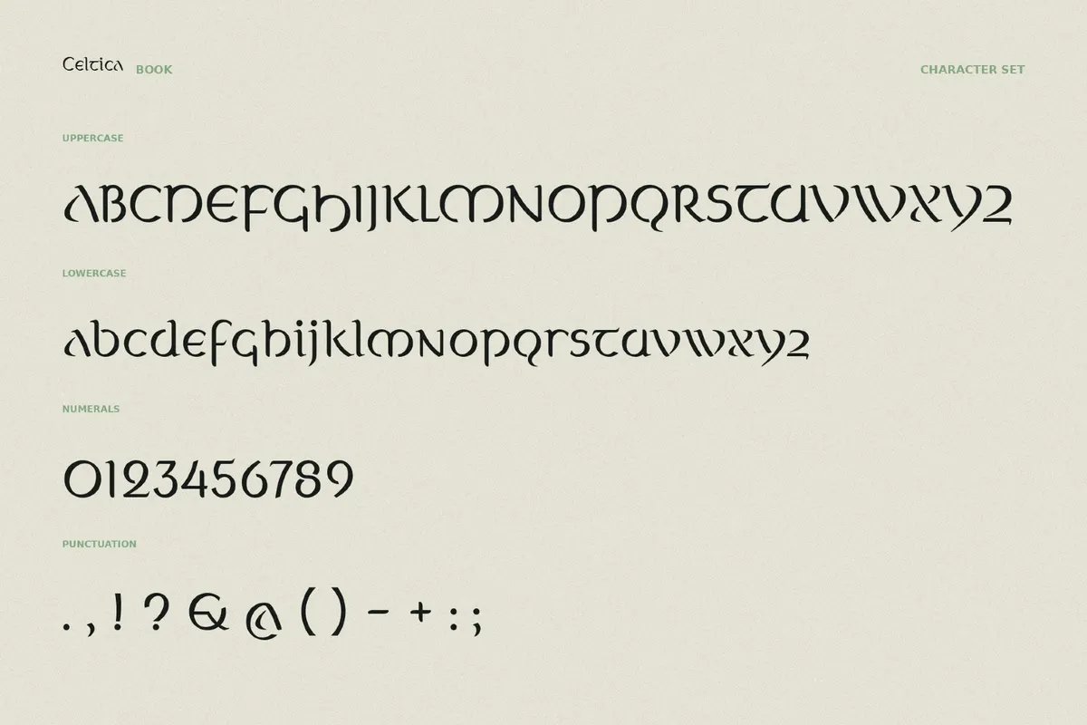 Celtica - Fantasy Font Family