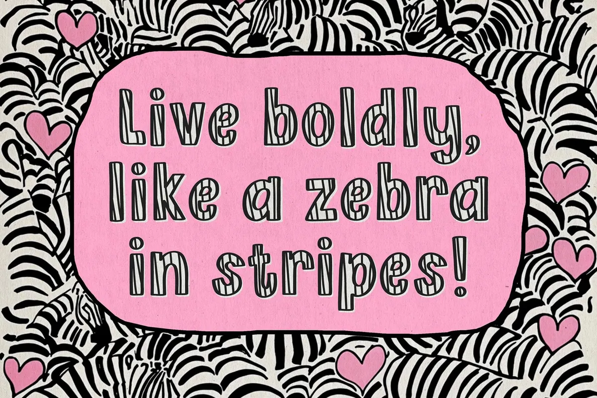 Pink Zebra Quirky Four-Font Family
